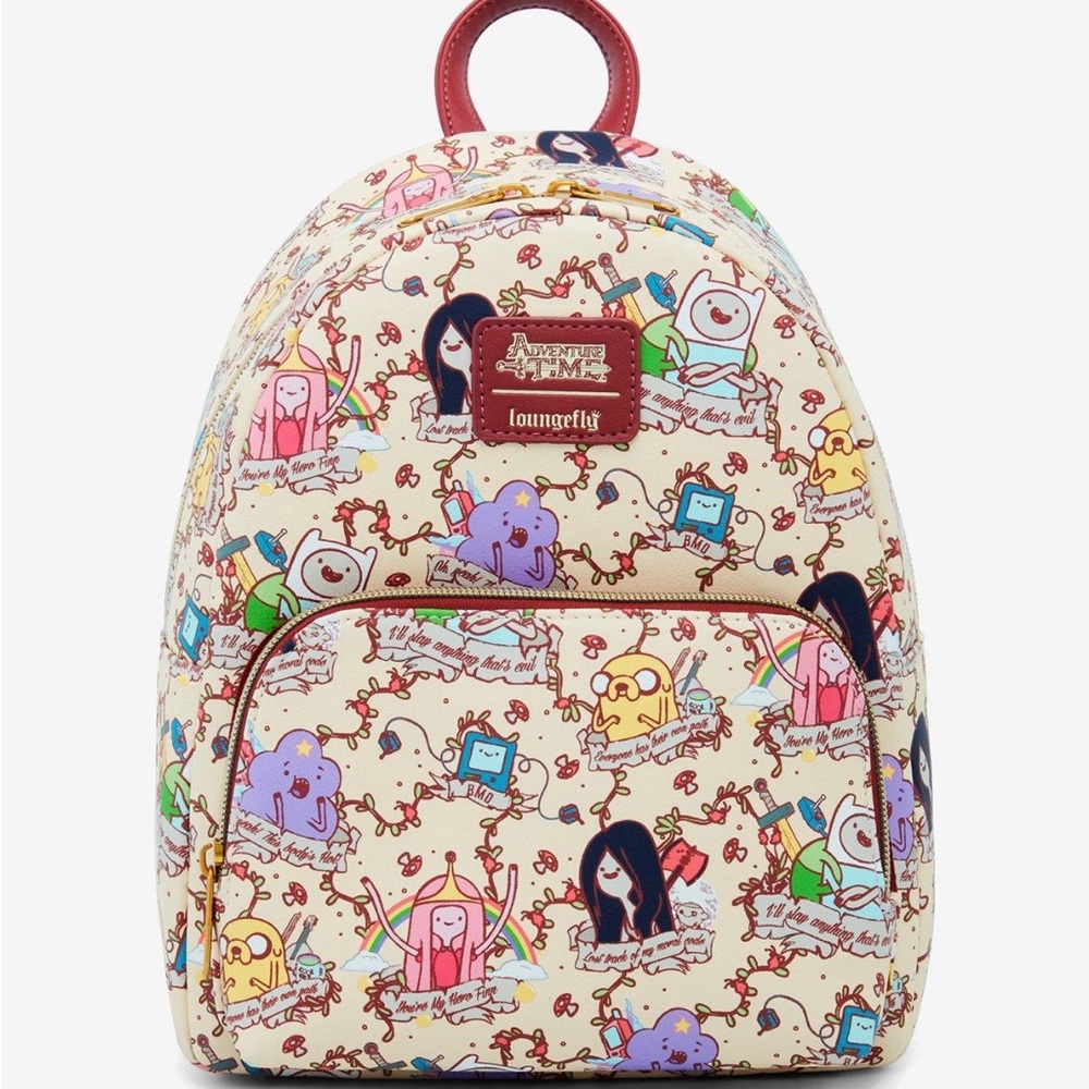 Loungefly Adventure Time Banner Mini Backpack New